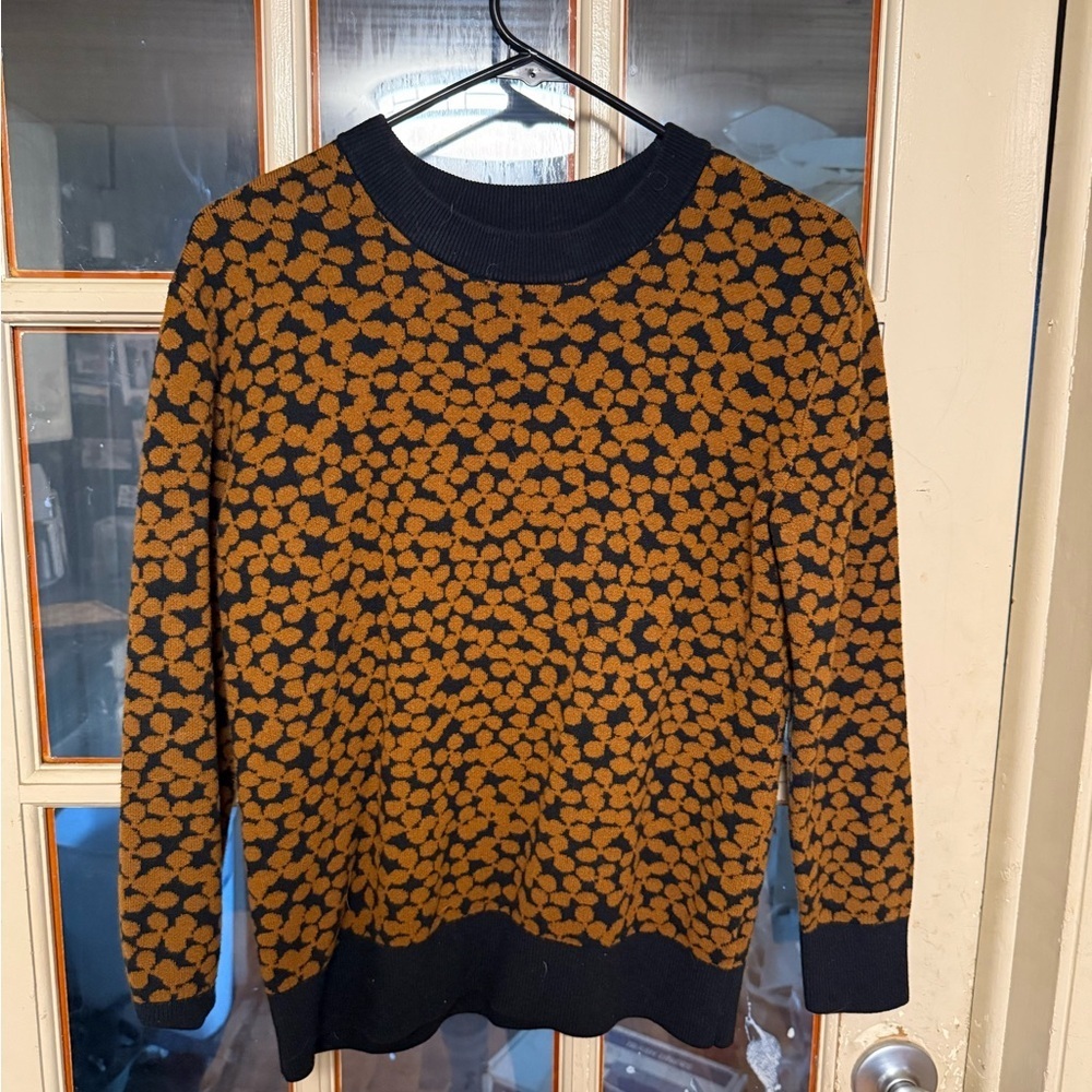 Daily Ritual Black and Brown Knit Sweater